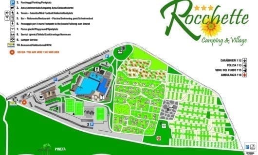 plattegrond Camping Village Rocchette